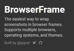 BrowserFrame - 给网页截图带上浏览器的外壳